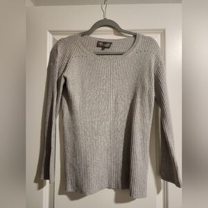 Michael Stars Light Gray Ribbed Sweater